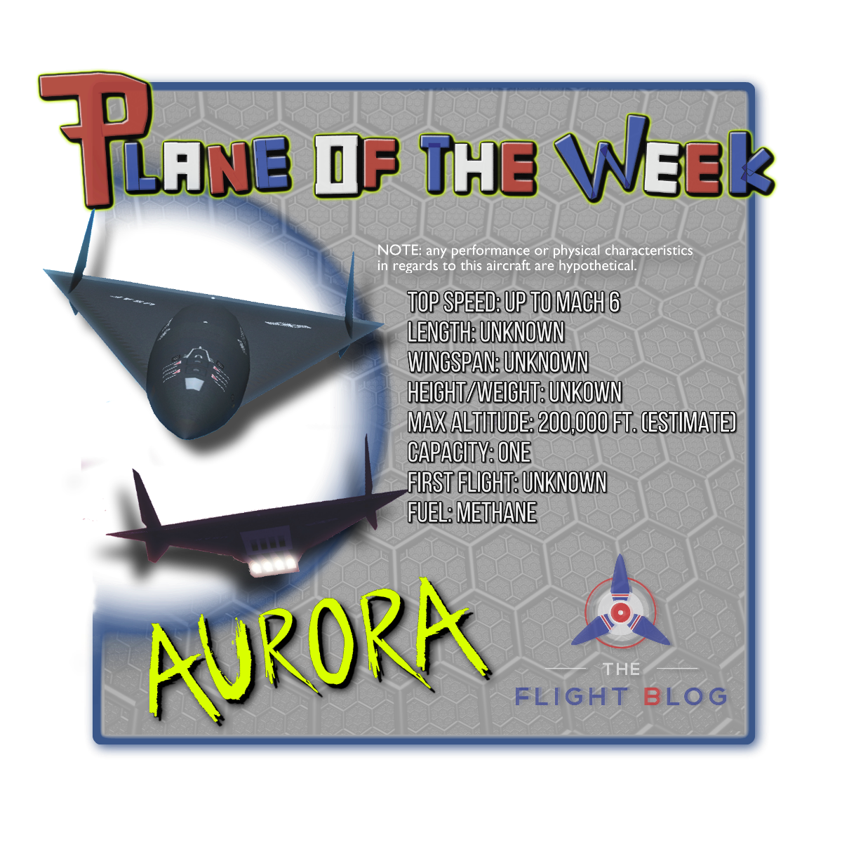 The Flight Blog | Plane of the Week- AURORA