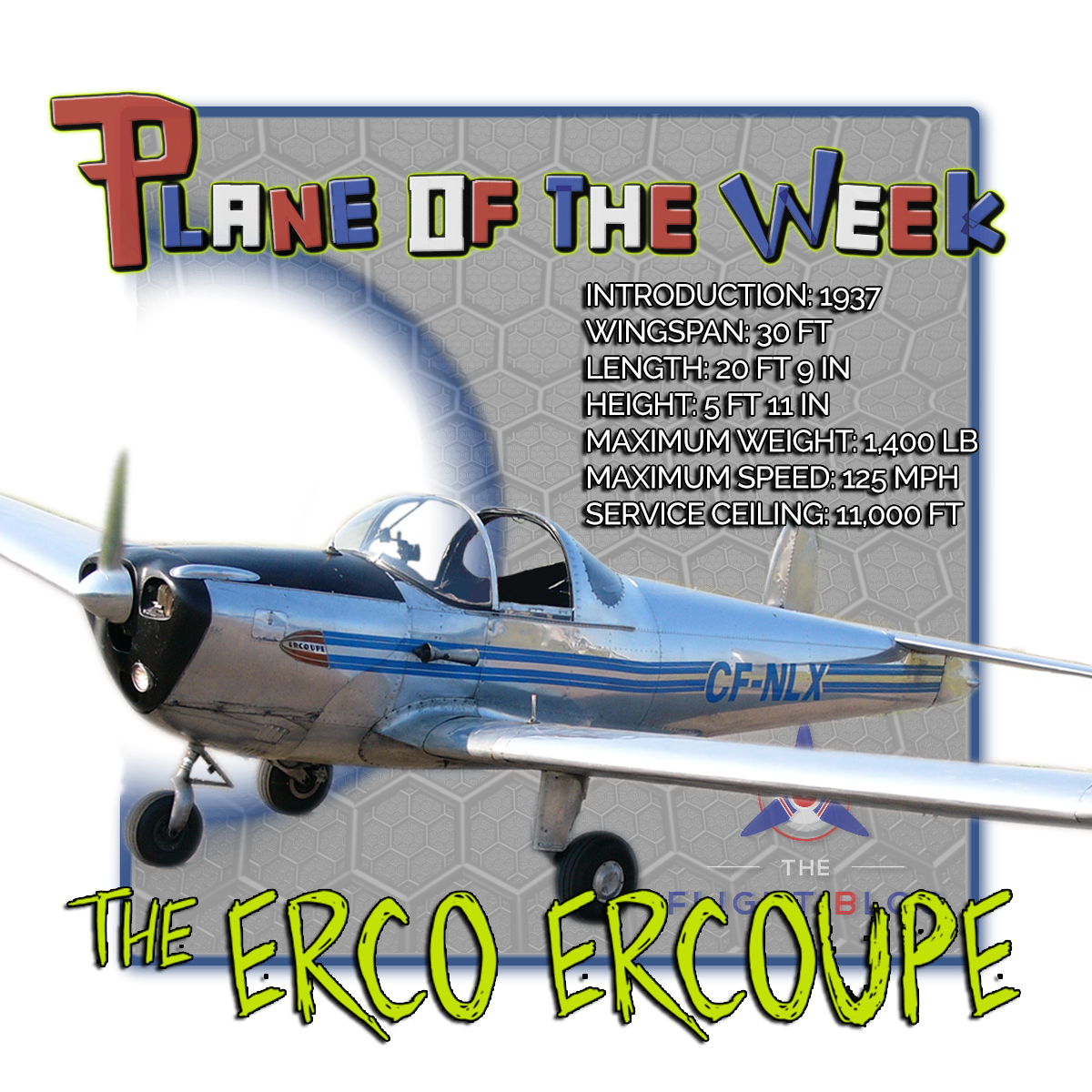 Plane of the week, erco, erco ercoupe, erco ercoupe plane specs