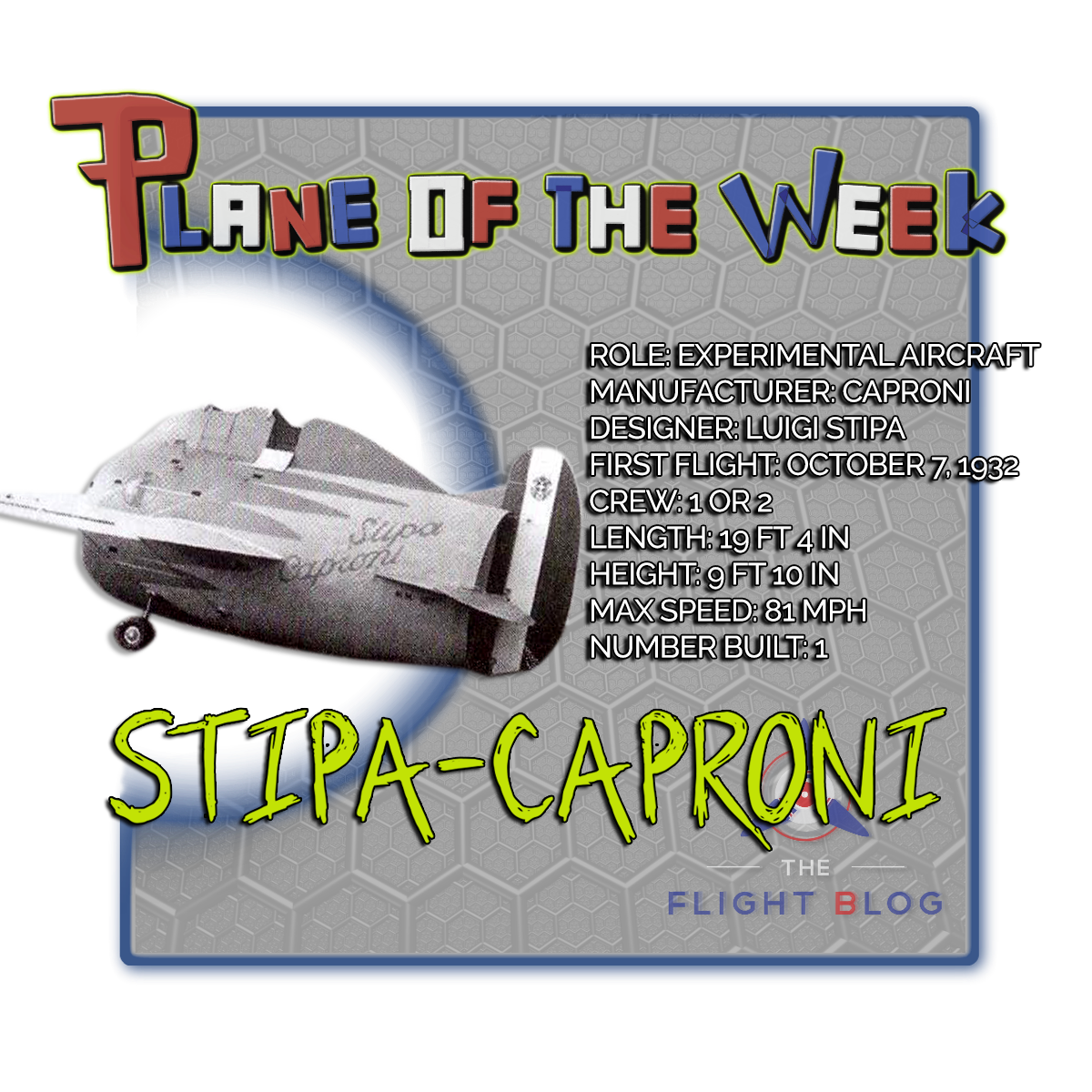 stipa-caproni, stipa caproni, experimental aircraft, plane specs, italian aircraft