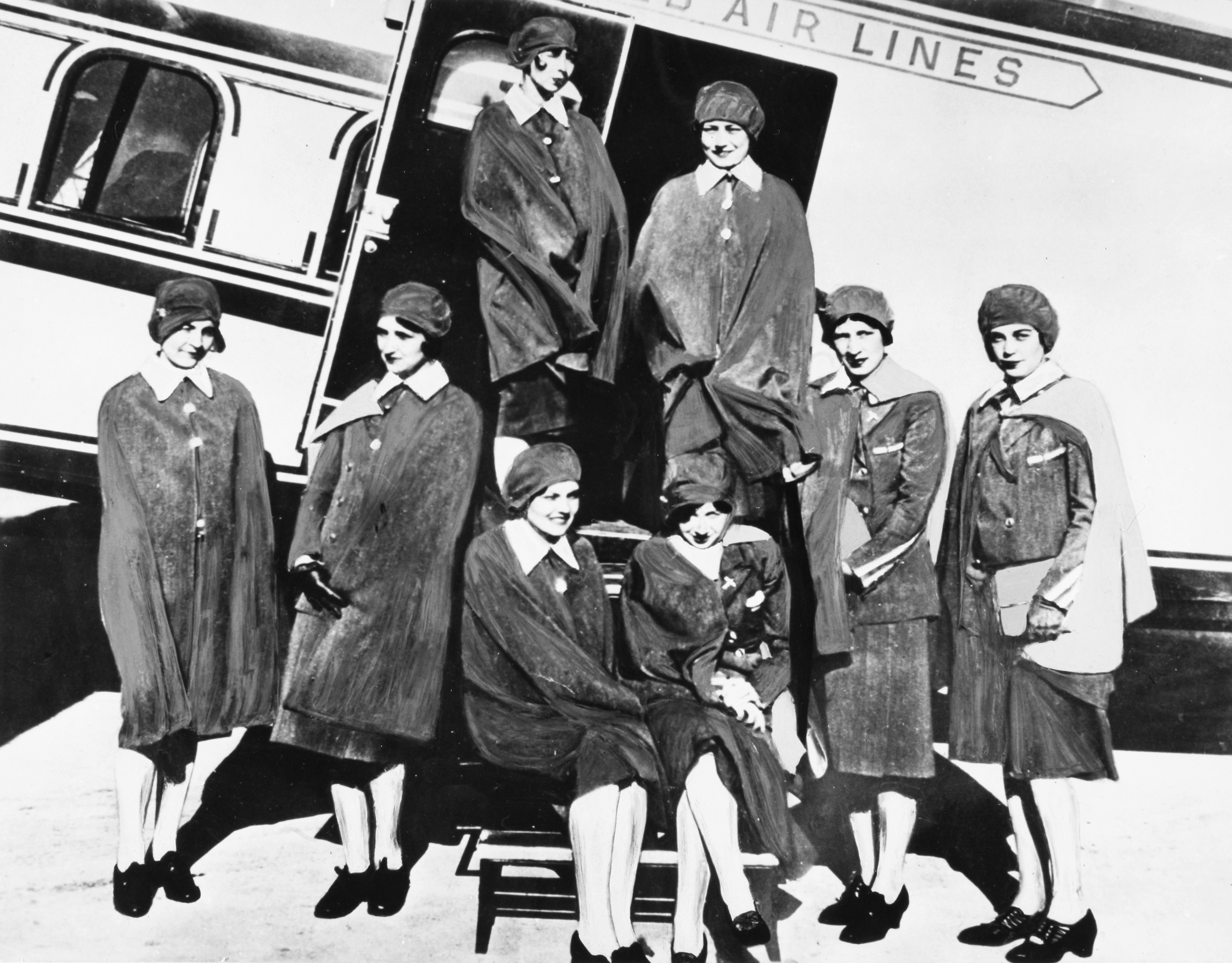 Stewardess or Flight attendant history from 1930s